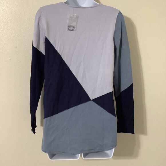 Belle Blue Artsy Casual Knit Patchwork Ombré Sweater Bundle Lot of Two XXS - Picture 6 of 11